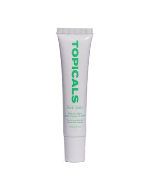 Topicals Slick Salve Mint Glossy Lip Balm | Soothes Discomfort, Strengthens Barrier and Provides Lasting Hydration & Relief | Vegan, Paraben-Free Formula with Hyaluronic Acid and Ceramides (0.5 Fl Oz)