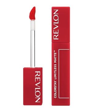 Revlon ColorStay Limitless Matte Liquid Lipstick, Vegan Formula, No-Budge, Longwear Lip Color, Long Lasting, Lightweight/Comfortable, Waterproof, 010 Top Talent, 0.17 fl oz
