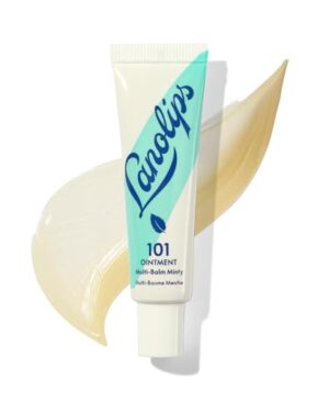 Lanolin 101 Multipurpose Ointment - Lanolin Lip Balm & Healing Ointment for Skin Barrier Repair - Moisturizer for Dry Lips, Cuticles & Elbows - No Petroleum Formula - Peppermint (0.35 oz)