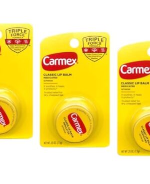 Carmex Classic Lip Balm Medicated, 0.25 oz (Pack of 3)