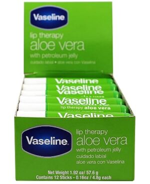 Vaseline Lip w/o Backer Card Aloe - 12 pack box