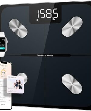 Etekcity Smart Scale for Body Weight, FSA&HSA Eligible, Bathroom Digital Weighing Scale with BMI, Body Fat, Muscle Mass, Accurate Bluetooth Home User Health Equipment Sync Apps, LED, Tempered glass