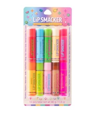 Lip Smacker Original & Best Party Pack - 10 Moisturizing Lip Balms, Classic Flavors, Hydrating & Protecting - Cruelty-Free- Oatmeal Cookie
