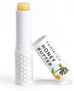 Farmacy Beeswax Lip Balm - Honey Butter Moisturizing Lip Care Enriched with Cupuaçu & Cocoa Butters, Proprietary Honey Blend and Vitamin E to Nourish, Soften & Heal (3.4g)