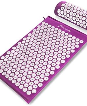 ProsourceFit Acupressure Mat and Pillow Set for Back/Neck Pain Relief and Muscle Relaxation