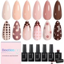 Beetles Nude Gel Polish Set, Skin Tones Collection, 6 Colors