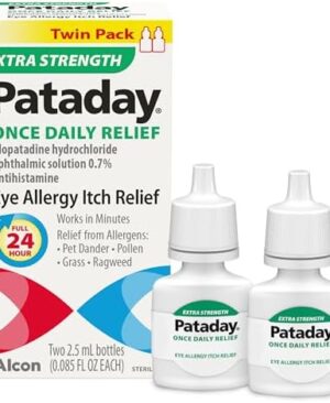 Extra Strength Pataday Once Daily Allergy Itch Relief Drops, 2.5 mL, 2 Pack